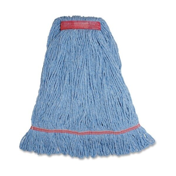 Genuine Joe Genuine Joe Wet Mop, Narrow Band, Blend, Looped, 12oz, Large, Blue GJOLBL1B - main